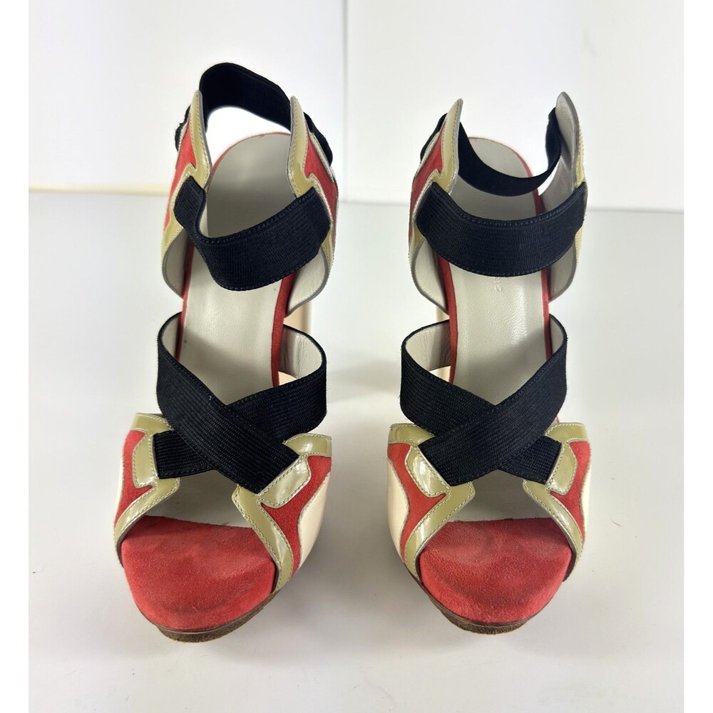 Authentic Balenciaga Leather Lego Colorblock Gladiator Women Sandals EU 36 US 6 - Picture 2 of 9